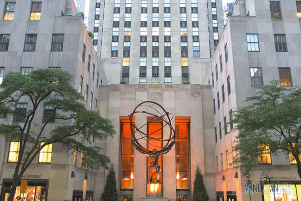 Rockefeller Center Estatua de Atlas de paseo por manhattan